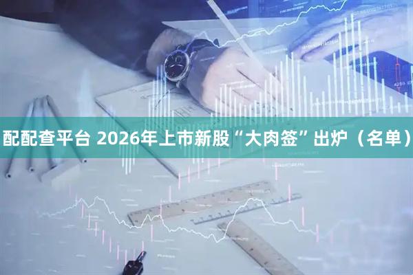 配配查平台 2026年上市新股“大肉签”出炉（名单）
